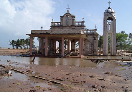 a church after the boxing day Tsunami